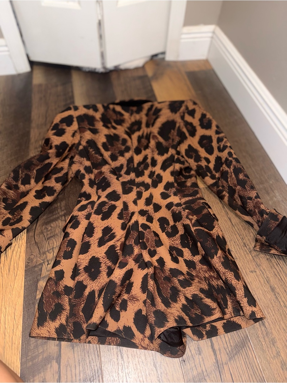 naked wardrobe Leopard Print Jumpsuit Romper - Brown & Black - Picture 2 of 2